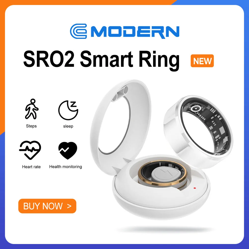 

NEW R02 Smart Ring For Men Women IP68 & 5ATM Waterproof Heart Rate Blood Oxygen Monitoring Multi Sports Modes Ceramic Smart Ring