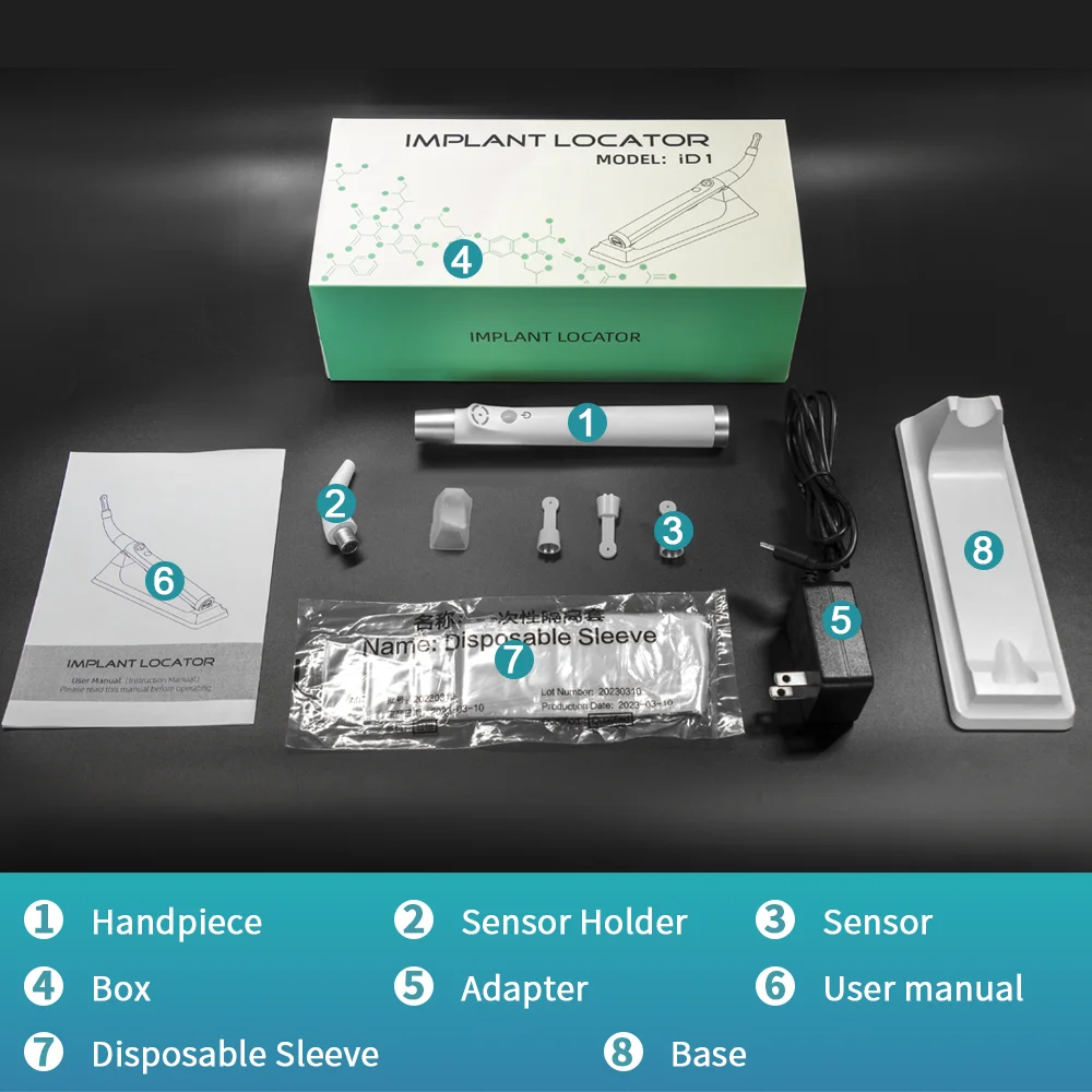Id1 Implantat-Locator genaue Kreuz-Scanning-Punkt-Schraubendreher-Detektor-Tool 360 drehbare Sensor-Lokal isierung