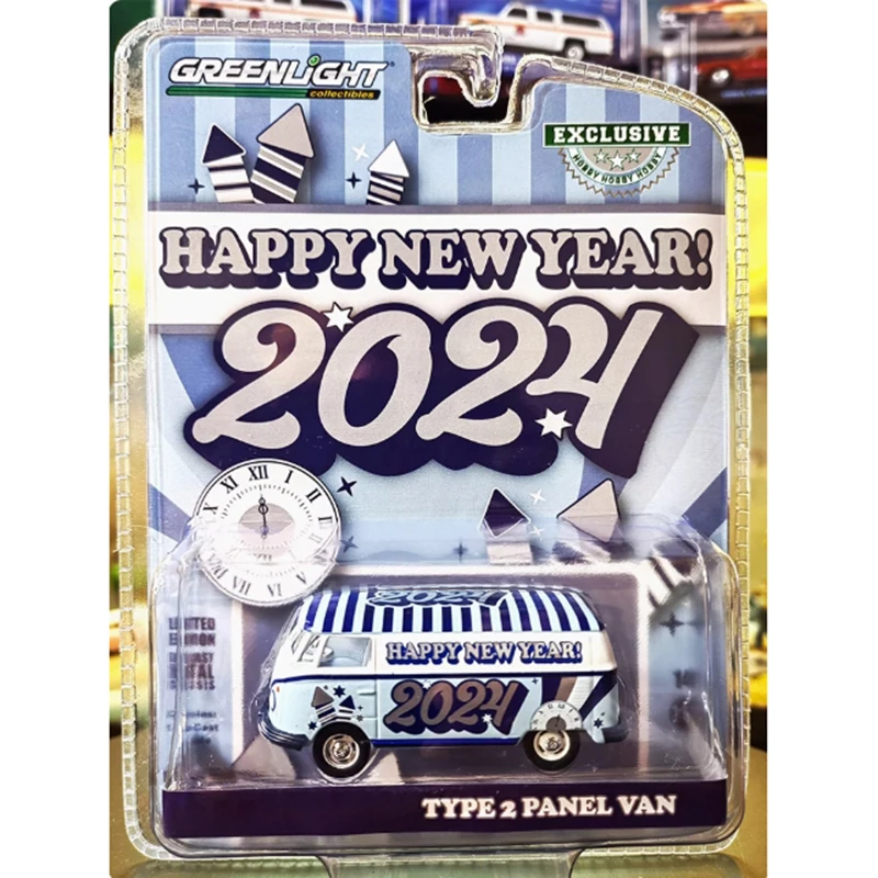 

GreenLight 1:64 Scale 2024 New Year VW T2 TYPE 2 PANEL VAN Alloy Model Car Classic Adult Souvenir Gift Static Display