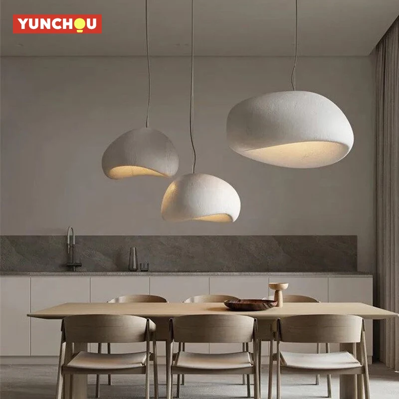 

Скандинавский подвесной светильник в стиле Ваби-Саби, современная светодиодная потолочная люстра для гостиной, столовой, спальни, бара, домашнего декора, подвесная лампа