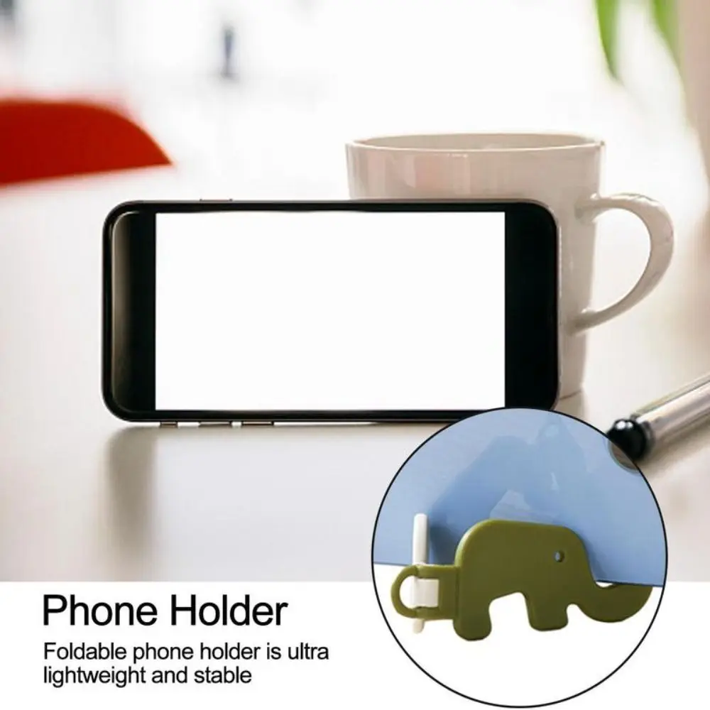 Elephant Mini Elephant Mobile Phone Stand Foldable Storage Elephant Phone Holder Key Chain Cartoon Animal Portable