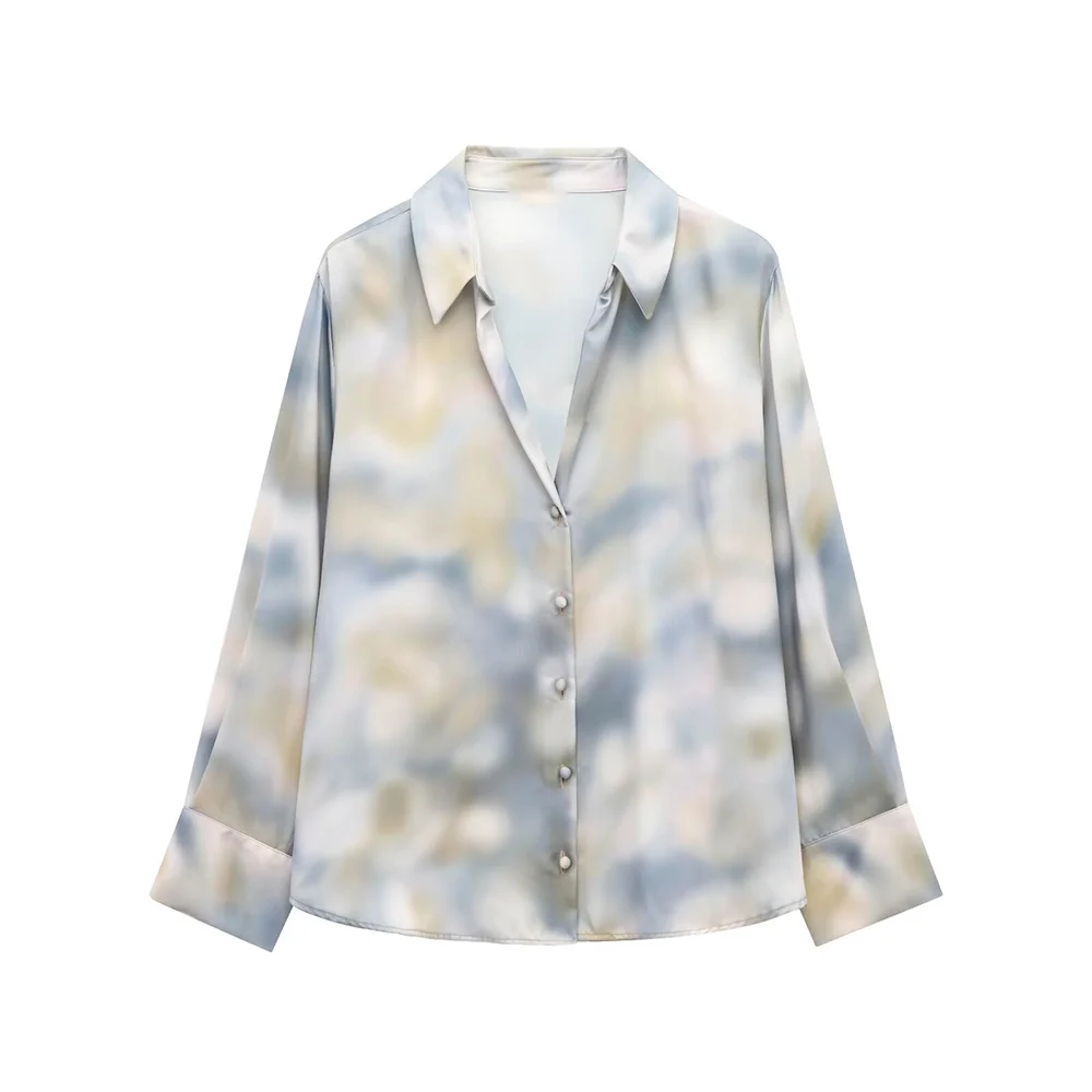 

WOMAN 2026 Summer New Fashion Single-breasted Long-sleeved Blouses Retro Long Sleeve Casual Female Shirts Blusas Chic Tops