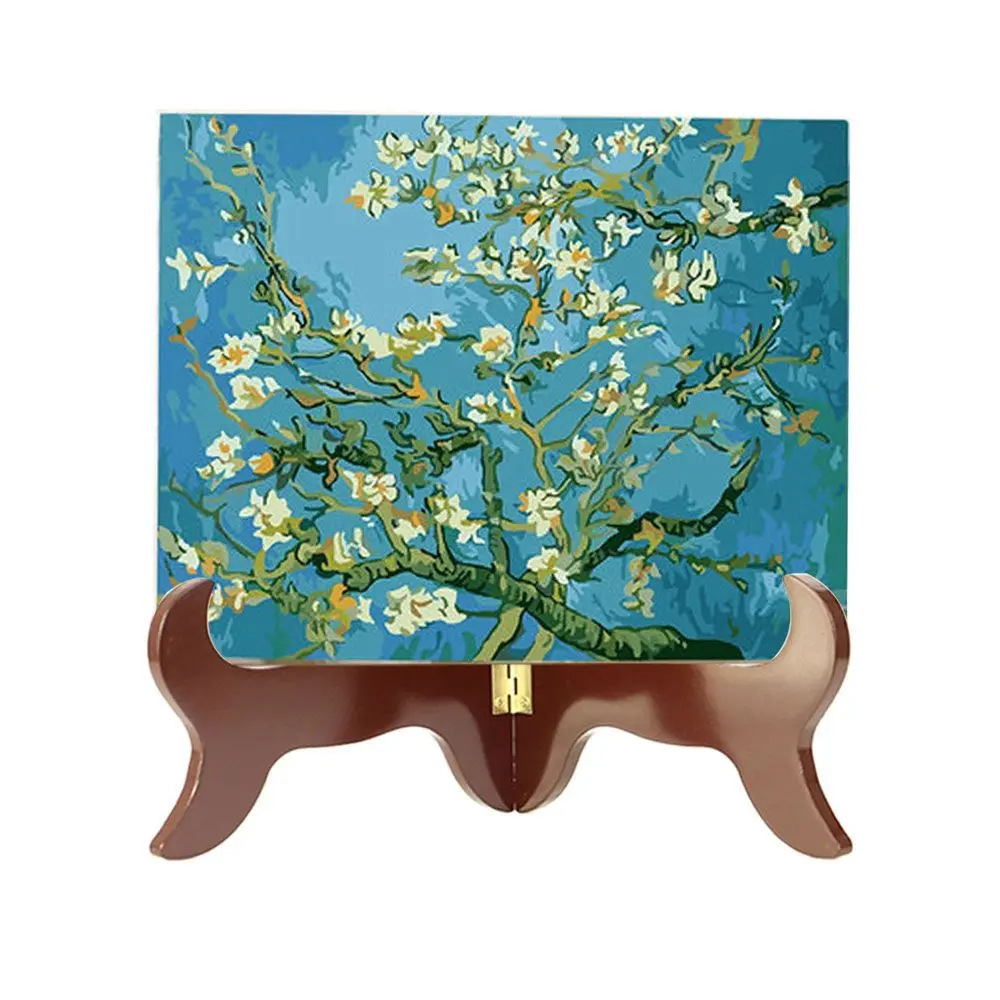 Multifunction Photo Picture Decorating Base Book Home Decor Plate Holder Wooden Bracket Display Stand Picture Frame Holder