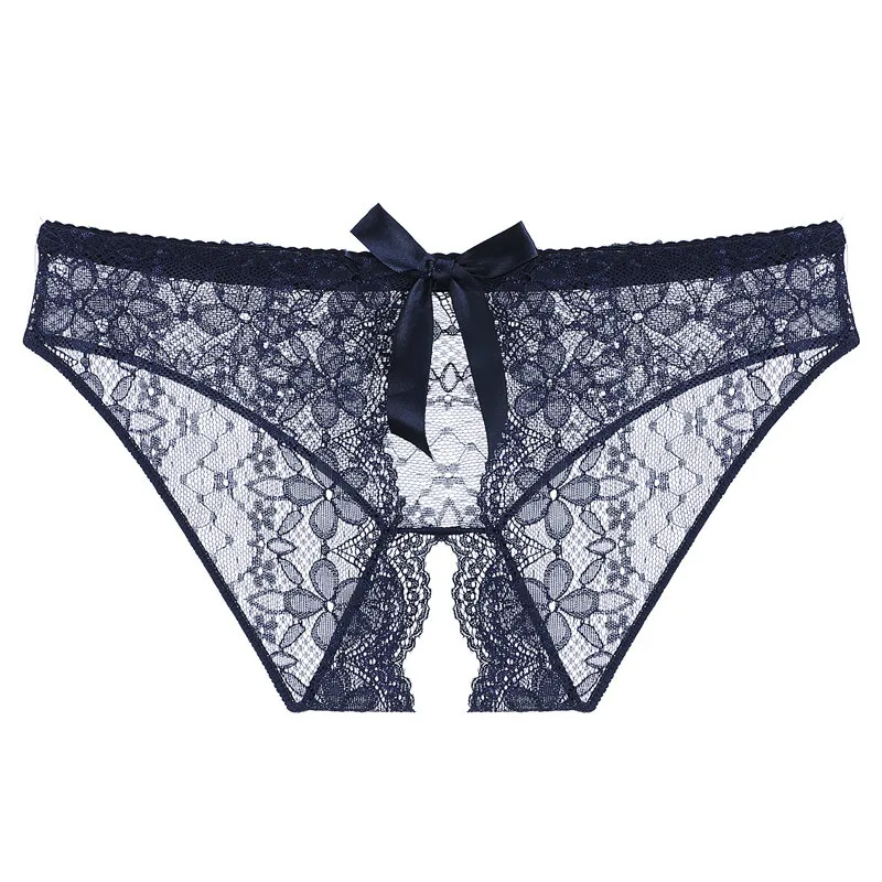 Seksi Açık Crotch Külot Kadın Dantel Örgü Lingeries Dikişsiz Düşük Bel Perspektif Külot Bayan Erotik Külot