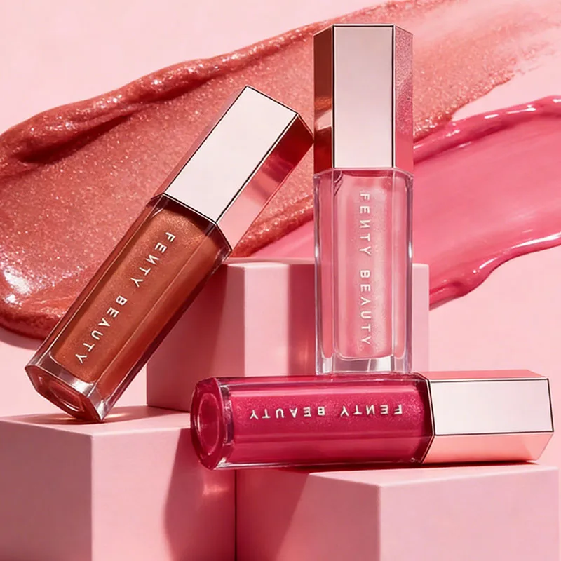 

Fashion New Fenty Beauty Multicolour Lip Glaze Mirror Glitter Sexy Lip Plump Fenty Glow Fussy Hot Cherry Naturally Lipstick