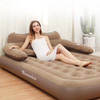 2 Persons Inflatable Mattress Indoor Outdoor Air Cushion 48cm High Bed Camping Folding Home Lazy Laying Soft Skin-friendly