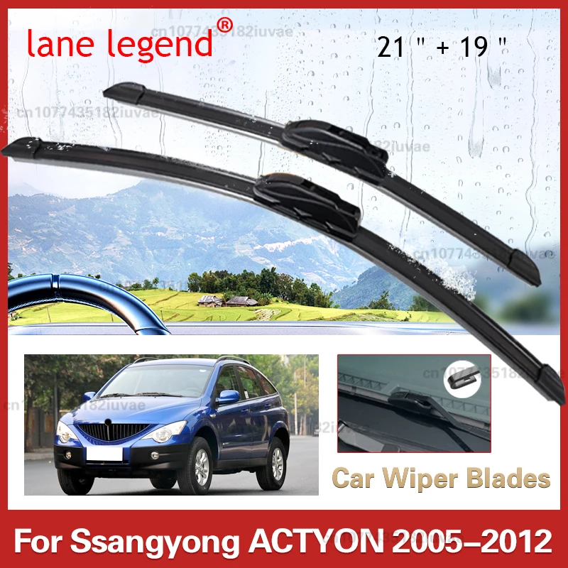 

Car Wiper Blade Front Window Windshield Rubber Wiper For Ssangyong ACTYON 2005-2012 2011 2010 2009 21"+19" LHD Car Accessories
