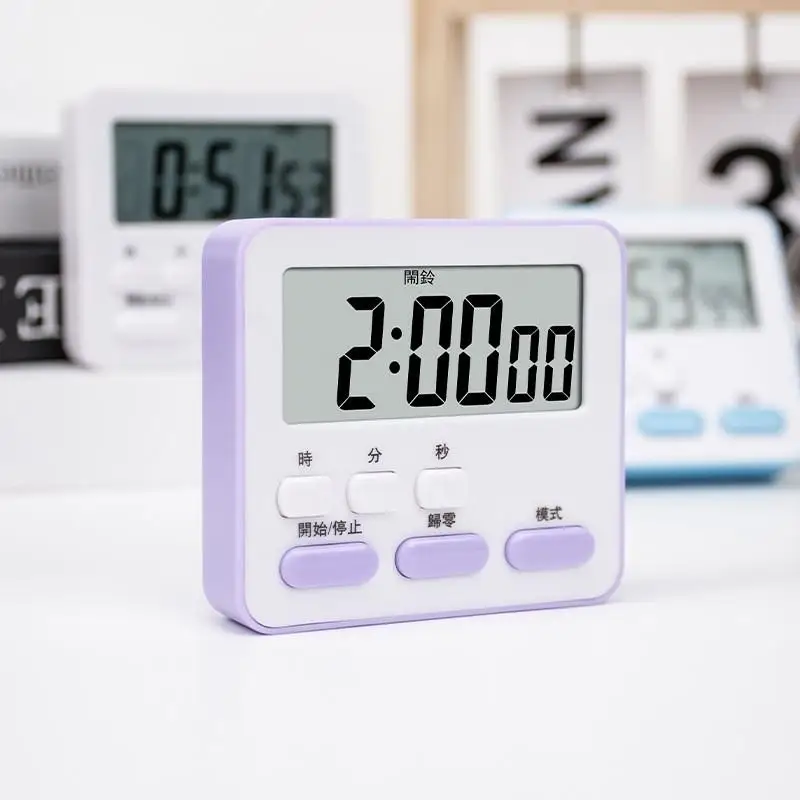 New 1Pcs Digital Display Kitchen Timer Cooking Alarm Clock Countdown Stopwatch Sleep Time Manager For Kids Students Home Use