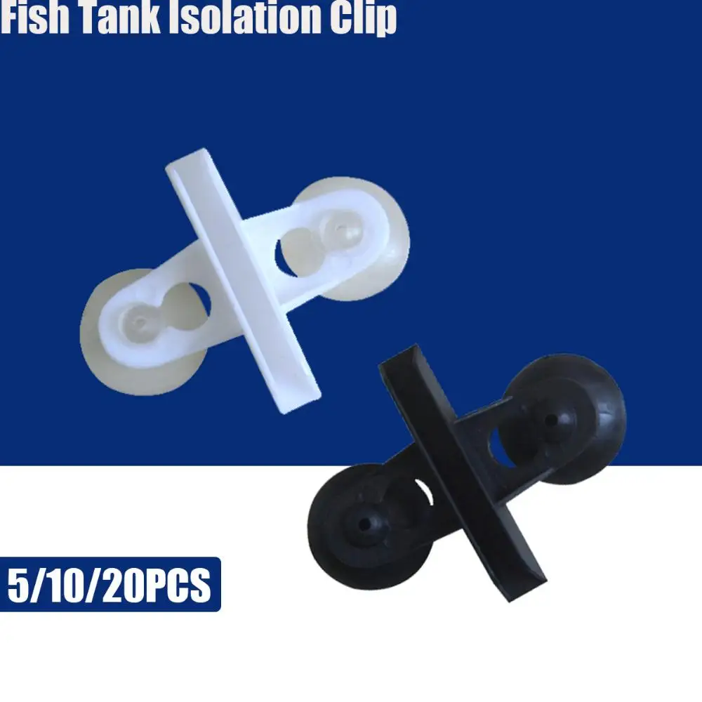 

White Divider Sheet Aquarium Fish Tank Isolation Clip Suction Cup Glass Clamp Partition