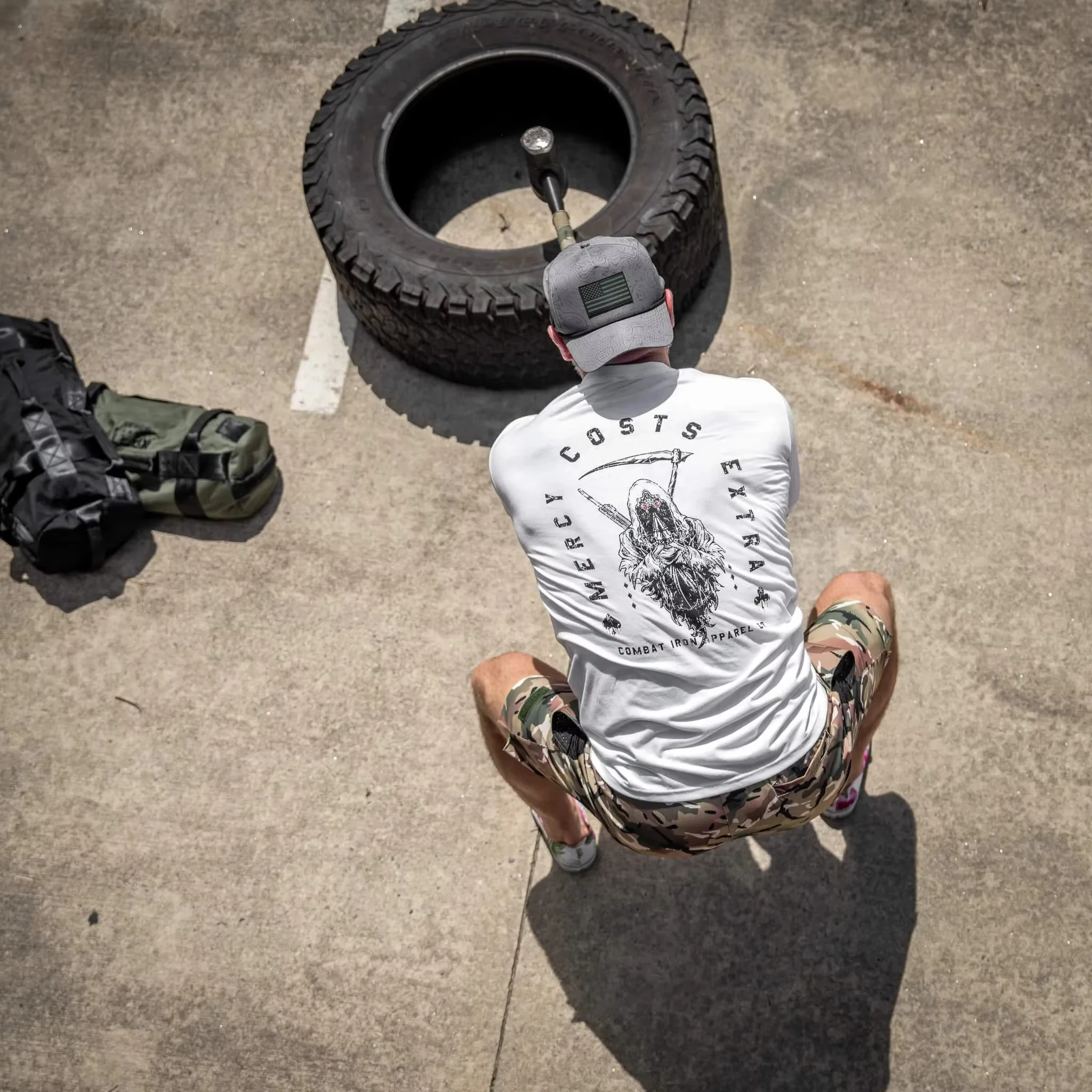 2026 New Men's Extra Large T-Shirt - Combat-style Ironed Military T-Shirt  Suitable for Sports Wearing - Made of Cotton Material