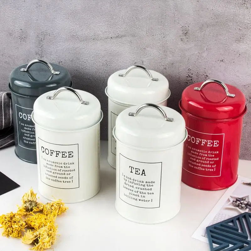 

European Style Sealed Coffee Powder Canister with Lid Milk Powder Candy Tea Leaf Mask Powder Storage Container Decorative Jar