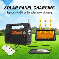 Solar Power Panel Generator Kit LED Lights Emergency Power With Solar Panel Rechargeable Bulb Flashlight ForHome Outdoor Camping