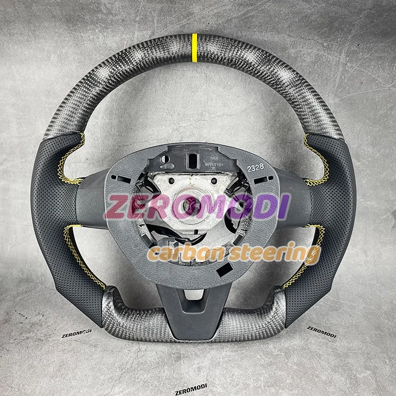 D-Shaped Carbon Fiber & Leather Steering Wheel Auto Interior Accessories for Nissan Vehicles