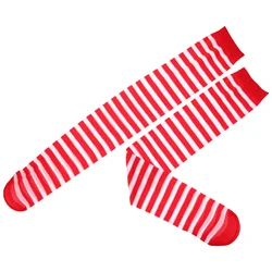 Socks Stockings over The Knee Candy Cane for Girls Striped Women Kids Fashion Foot Christmas Child