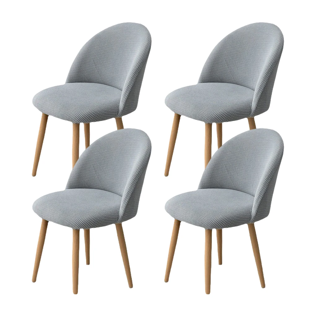 

4 шт. чехлов для стульев из полиэстера с эластичной резинкой, плотно прилегающих, изысканной работы, устойчивых к царапинам, мягких.