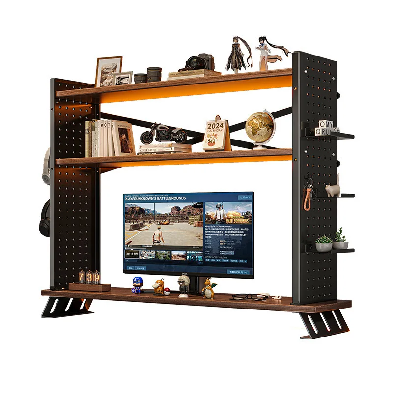 

Monitor heightening rack, desktop computer desk rack, multi-layer wrought iron hole board, multi-functional e-sports room rack