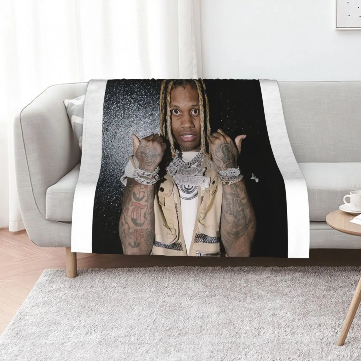 

lil durk Throw Blanket Luxury Designer Thermals For Travel Travel Decorative Beds Blankets