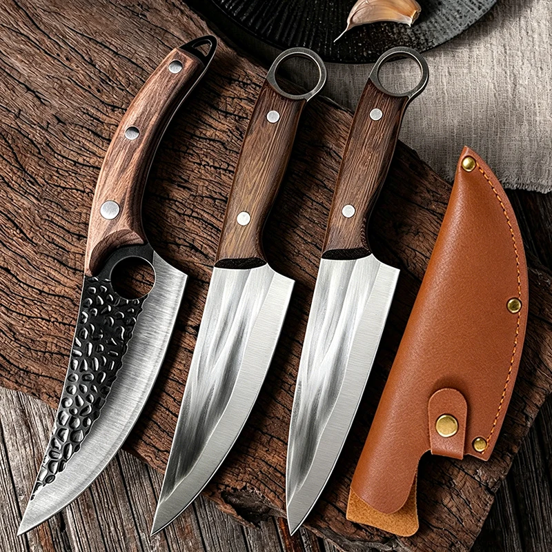 Professional Boning Knife Sharp Meat Cleaver Fish Vegetable Barbecue Slicing Butcher Slaughter Chef Cooking Kitchen Knife