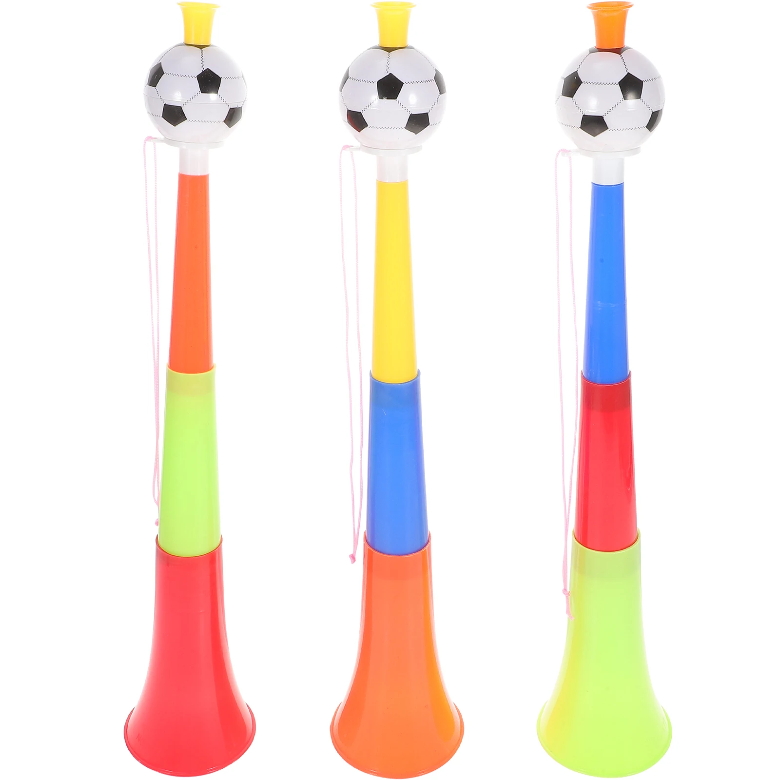 

4 Pcs Telescopic Football Horns Bright Colorful Soccer Trumpet for Game Party Stadium Cheer Noise Maker Plastic Toy