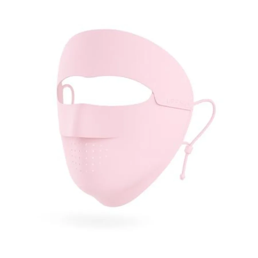 

KUKASEN Women's UPF50+ Ice Silk Face Mask, Breathable Cooling UV Face Cover with Ear Loops and Head Strap for Outdoors