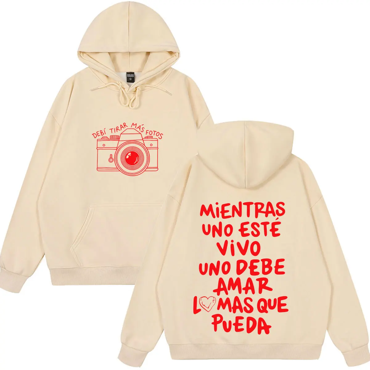 Rapper Bad Bunny Hoodie Debi Tirar Mas Fotos DTMF World Tour Sweatshirt Herren Damen Oversized Fashion Hip Hop Loose Pullover – Detail 2