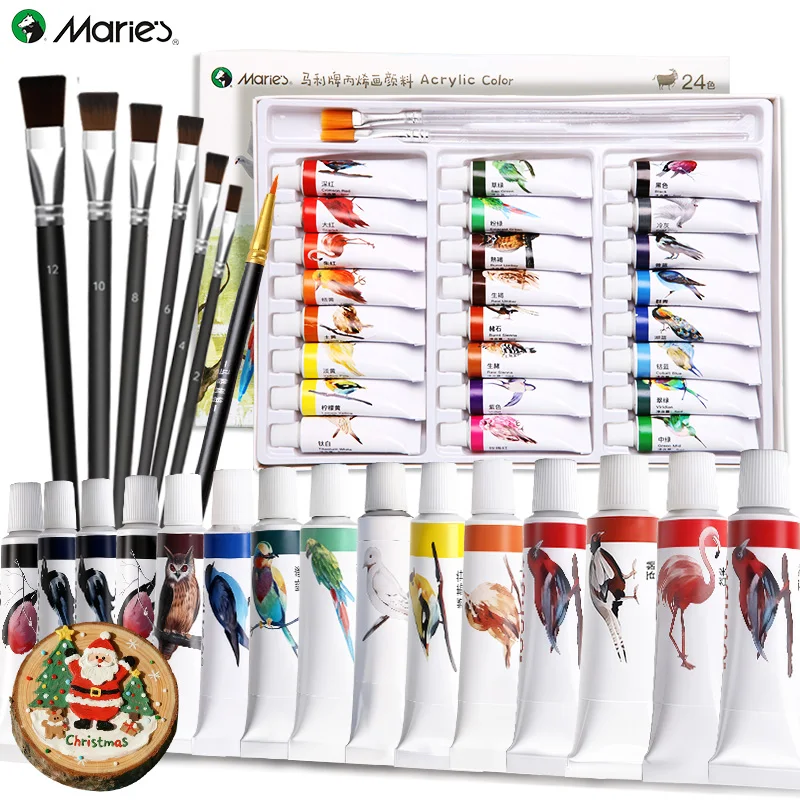 Marie's Acrylic Paint Set for Kids,33/27/20pcs with Brushes,5ml/0.18oz,Professional Kit for Crafts,Eggs,Adults,Ideal Gifts