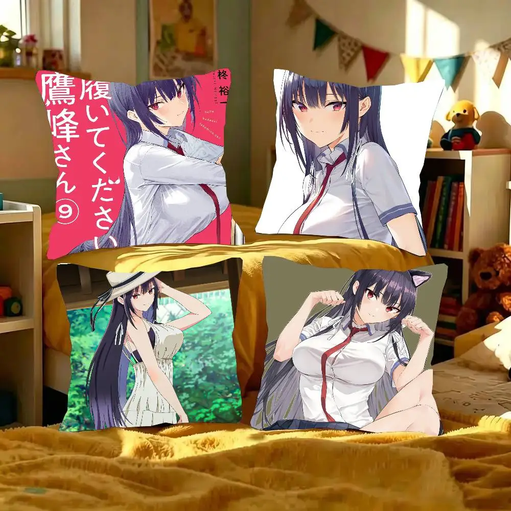 Anime Haite Kudasai Takamine-san Pillow Case Fashion Square Pillowcase Bedroom Sofa Room Ins Decoration Leisure