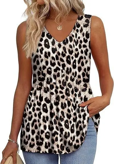 

Summer Sleeveless Hollow Out Shirts Blouse Women Fashion V-neck Solid Tank Shirts Tops Femme