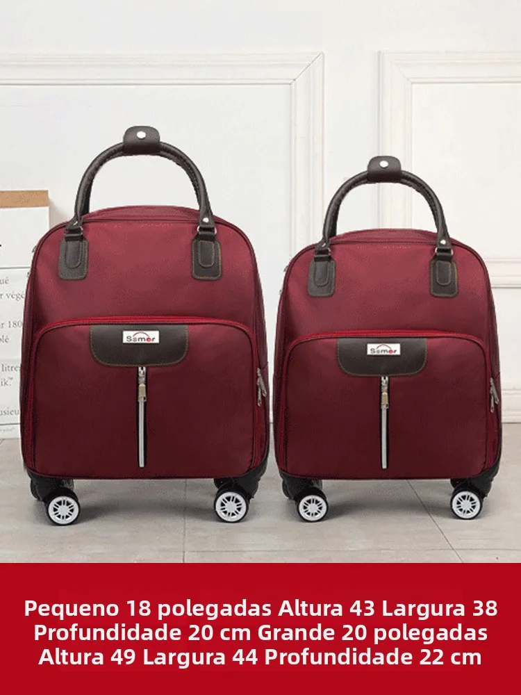 2026-new-portable-small-pull-rod-bag-short-trip-luggage-carry-on-bag-with-universal-wheels-folding-pull-rod-suitcase