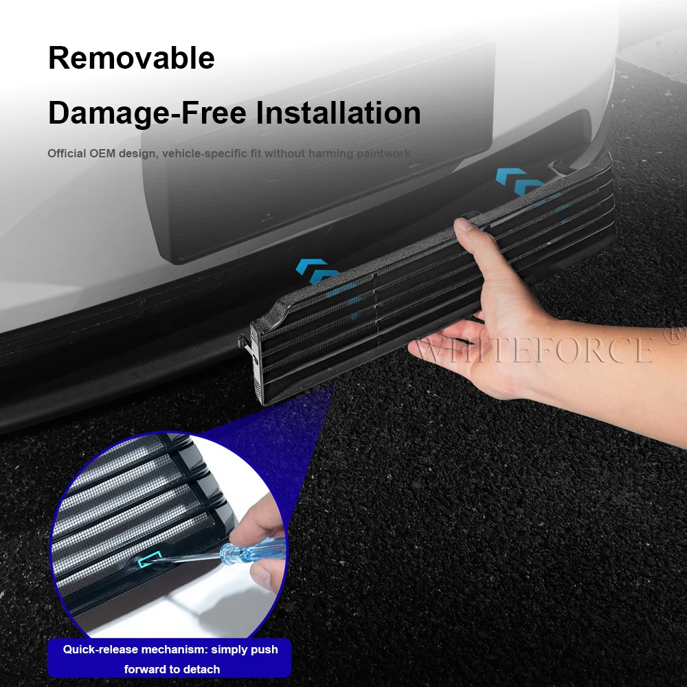 For Tesla Model Y Juniper 2025 Air Conditioner Inlet Net Anti Insect Dust Proof Front Bumper Lower Racing Grill Anti-insect Net