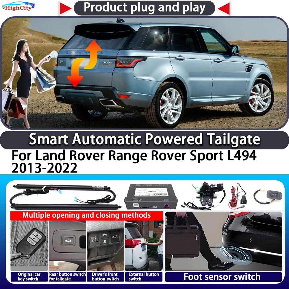

For Land Rover Range Rover Sport L494 2013-2022 Smart Automatic Powered Tailgate Key Trunk Lift Close Electric Power Tailgate