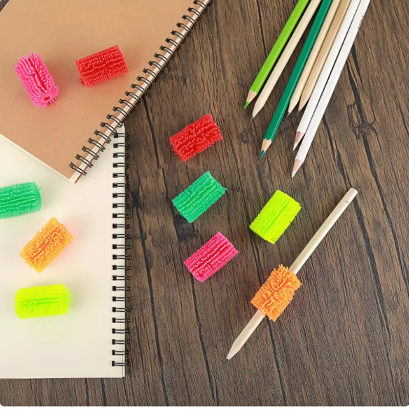10PCS TPR Pen Grip Practise Pen Aid Writing Gripper Posture Correction Device for Kid Hand Writing Pencil Pen Holder squeeze Toy