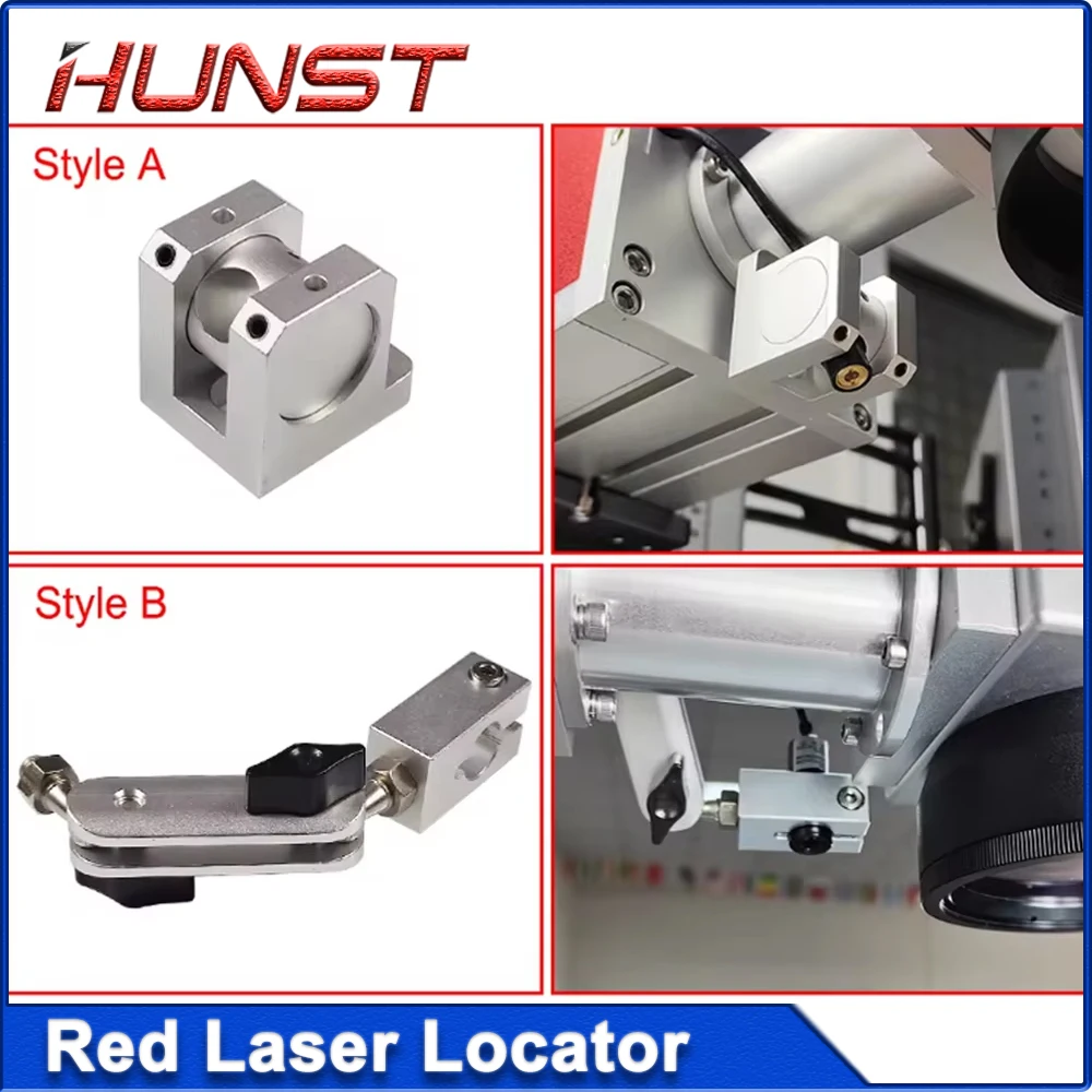 Hunst Laser Modul Red Laser Locator Teil Werkzeuge Durchmesser 12 mm Lichthalter für CO2 UV Fasermarkierungsmaschine
