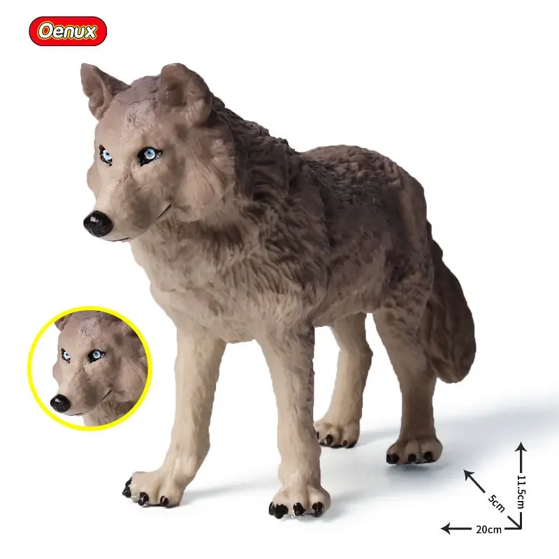 Simulation Wild Animal Wolf Action Figures Model Children Toys Desk House Miniature Decoration Figurines Terrarium Bonsai Gift