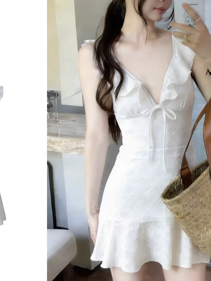 

Элегантный раздельный купальник с V-образным вырезом и кружевной отделкой для женщин, премиум-класса, подходит для плавания в термальных источниках, новинка 2025 года