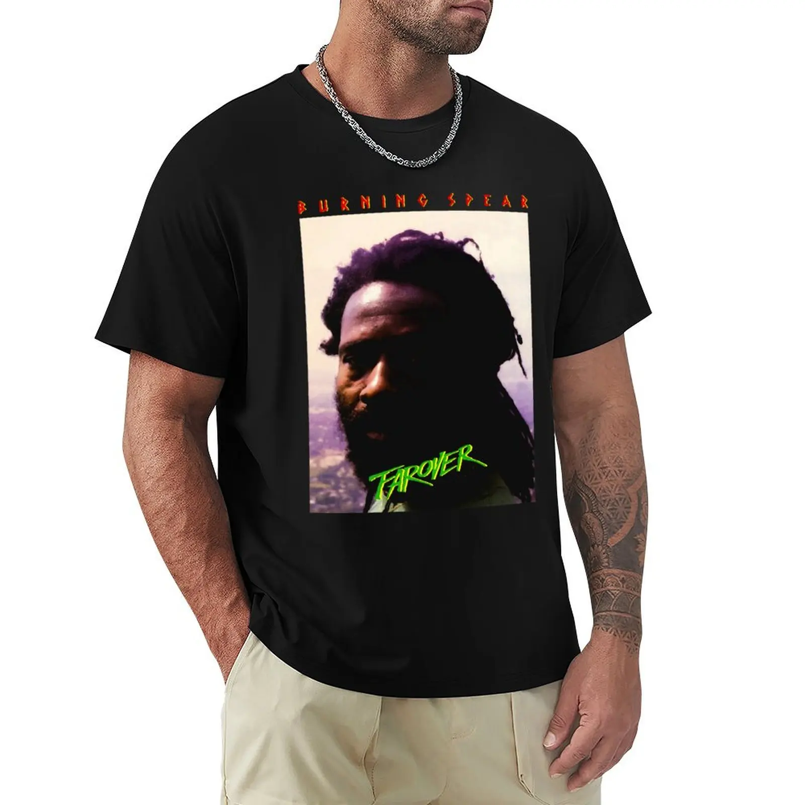 BURNING SPEAR T-Shirt Casual Streetwear Short Sleeve Tee