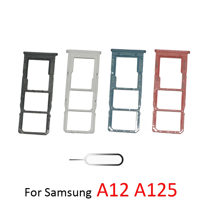 Baki kartu pemegang SD ponsel Samsung Galaxy A12 A125 A125F A125M A125N, Slot baki Chip SIM baru