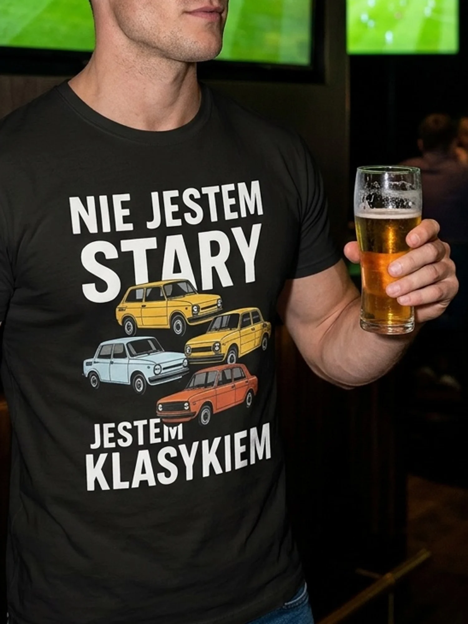 I'M Not Old I'M a Classic Car Graphic T-Shirt Men Cotton Short Sleeve Retro Old Auto Lover Casual Street Tops