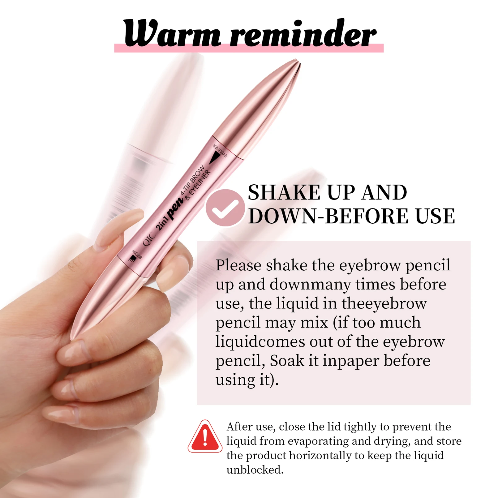 4 Colors 1pc Eyebrow Pen Waterproof 4 Split Tip Eyebrows Pen Eyebrow Tattoo Pen Waterproof Liquid Black Eyebrow Makeup Pencil