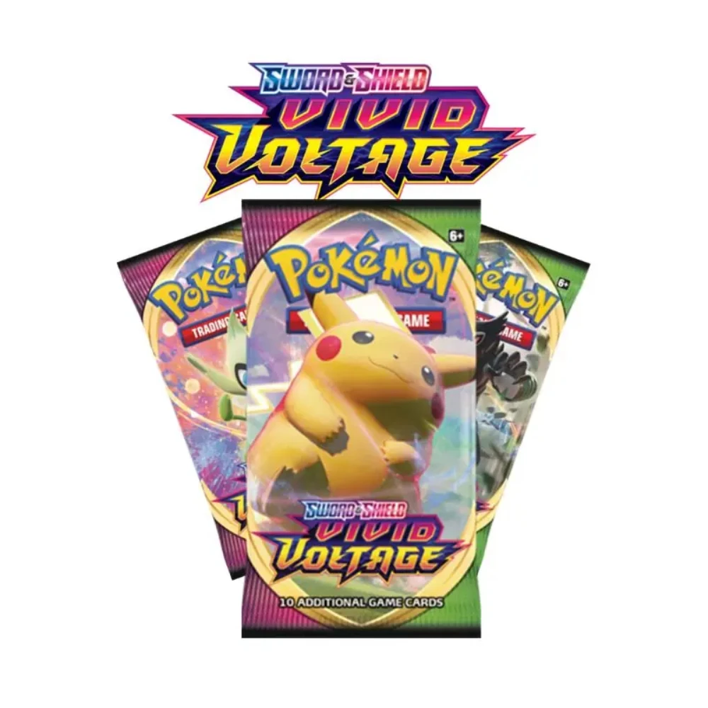 10-360pcs Cartas Espada Escudo Vivid Voltage TCG Caixa de Booster Jogo de Cartas Colecionáveis em Inglês Presentes para Crianças Meninos Meninas Brinquedos