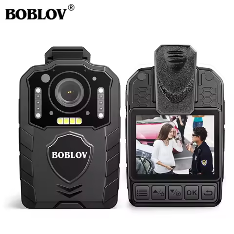 BOBLOV KJ25 1440P Body Camera 3000mAh Battery for 13 Hours Video Shooting Audio Camcorders Night Vision Body Worn Mini Camera