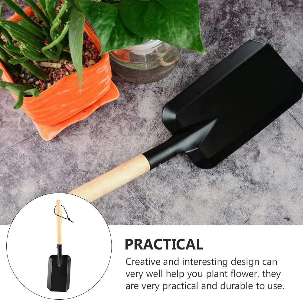 

2pcs Outdoor Planting Shovel Simple Creative Wooden Shovel For Flower Weeding Lightweight Household Sand Iron Yard