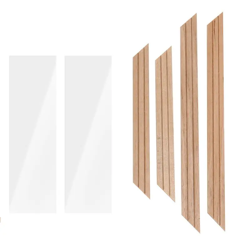 3X 1:12 Dollhouse Miniature Double Window Wooden 6 Pane Frame And Glass Plate House DIY Double Window Accessories