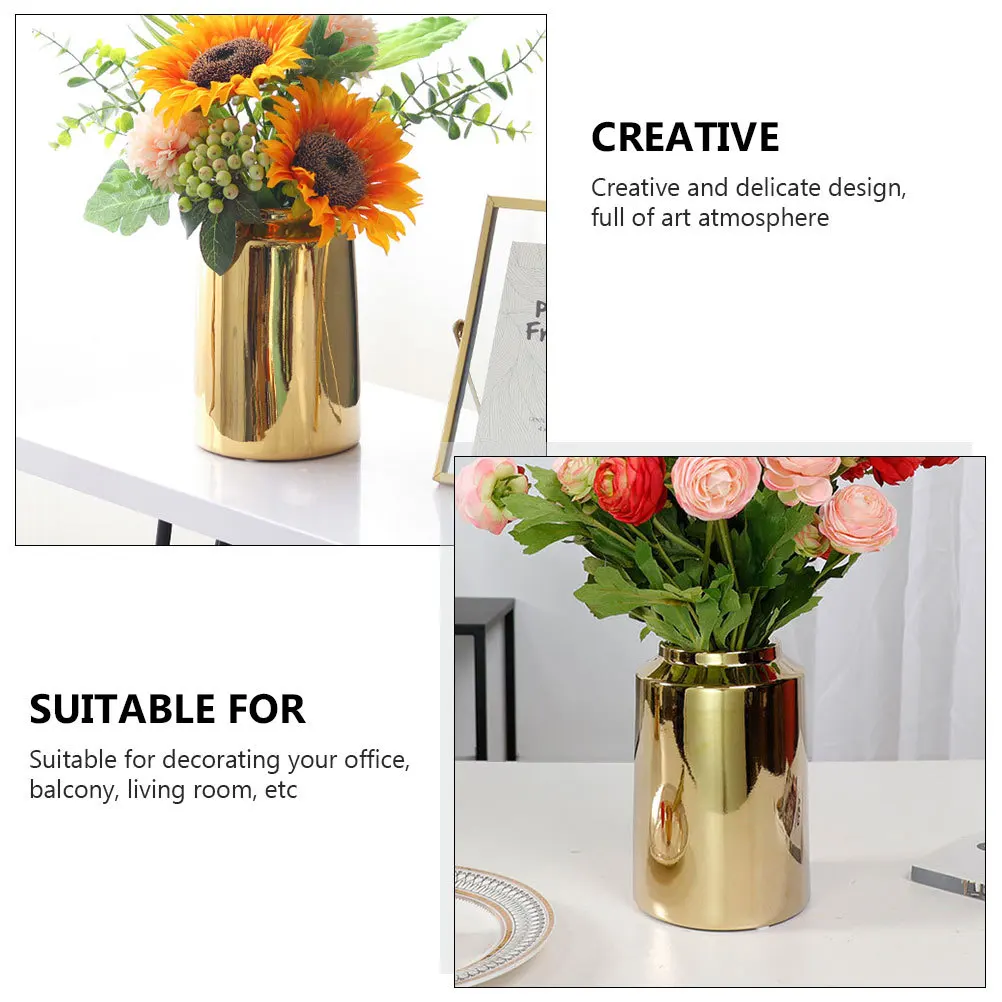 

Creative Desktop Ceramic Vase Small Flower Pot Home Office Balcony Adornment Plant Container Art Vase Plants Container