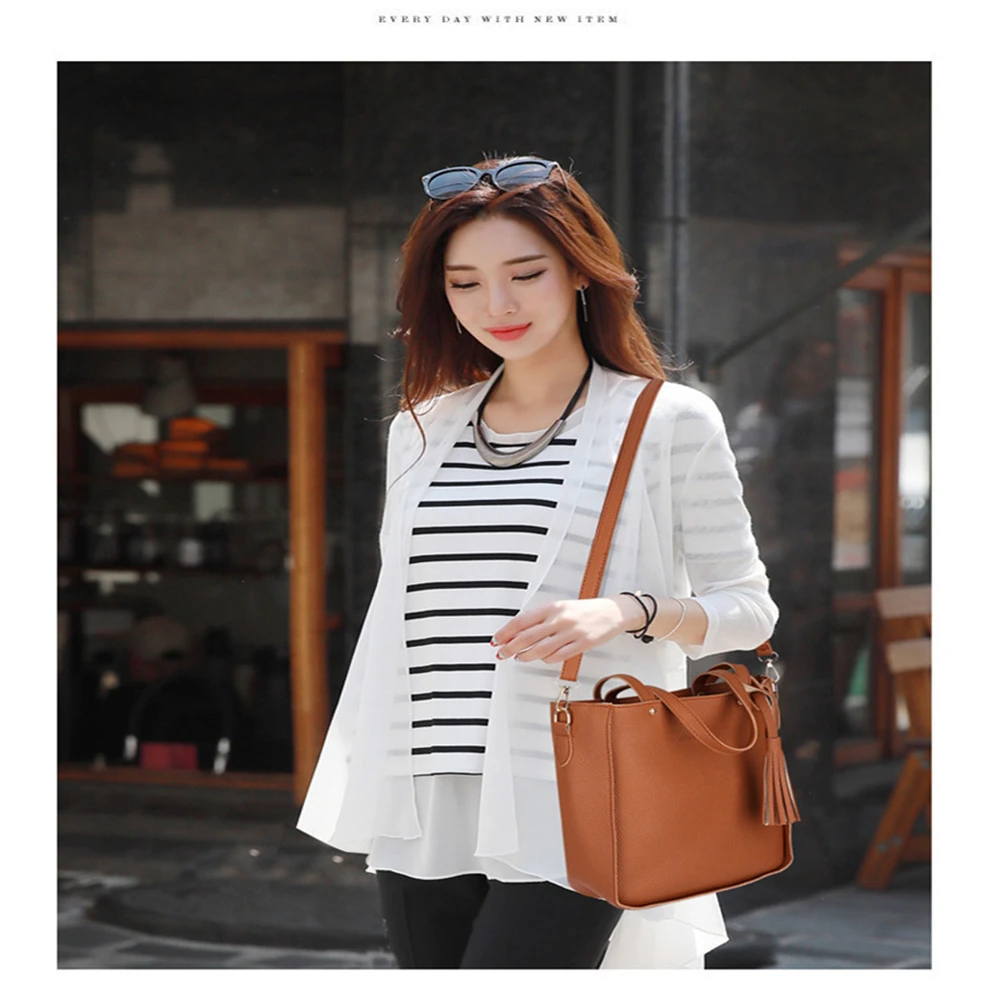 Woman Bag 2024 New Fashion Four-Piece Shoulder Bag Set Messenger Bag Wallet Handbag Bolsa Feminina Luxury Girls Messenger Bag