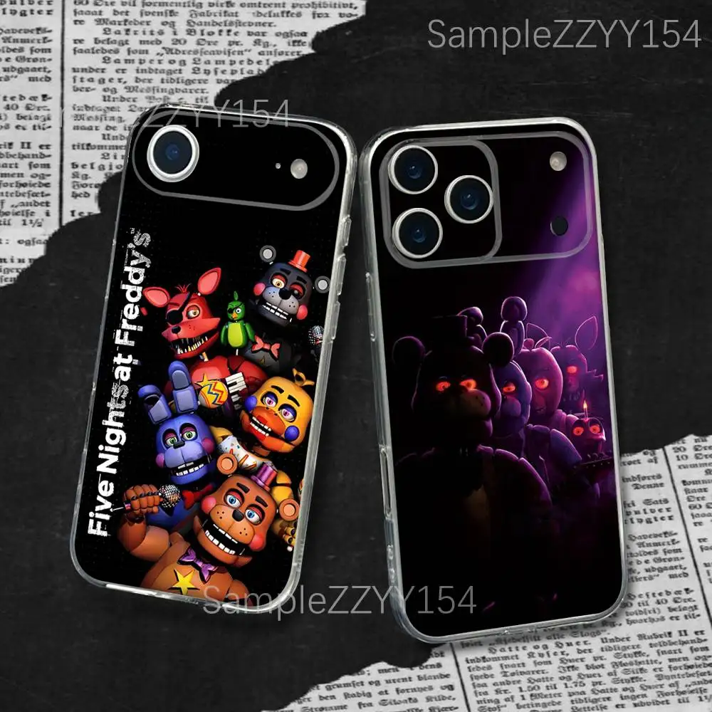 

FNAF F-Five N-Nights at-Freddys Phone Case For iPhone 17,16,15,14,13,12,11 Pro,Max,Plus,X,XS,XR,SE4,E Mini Transparent Soft