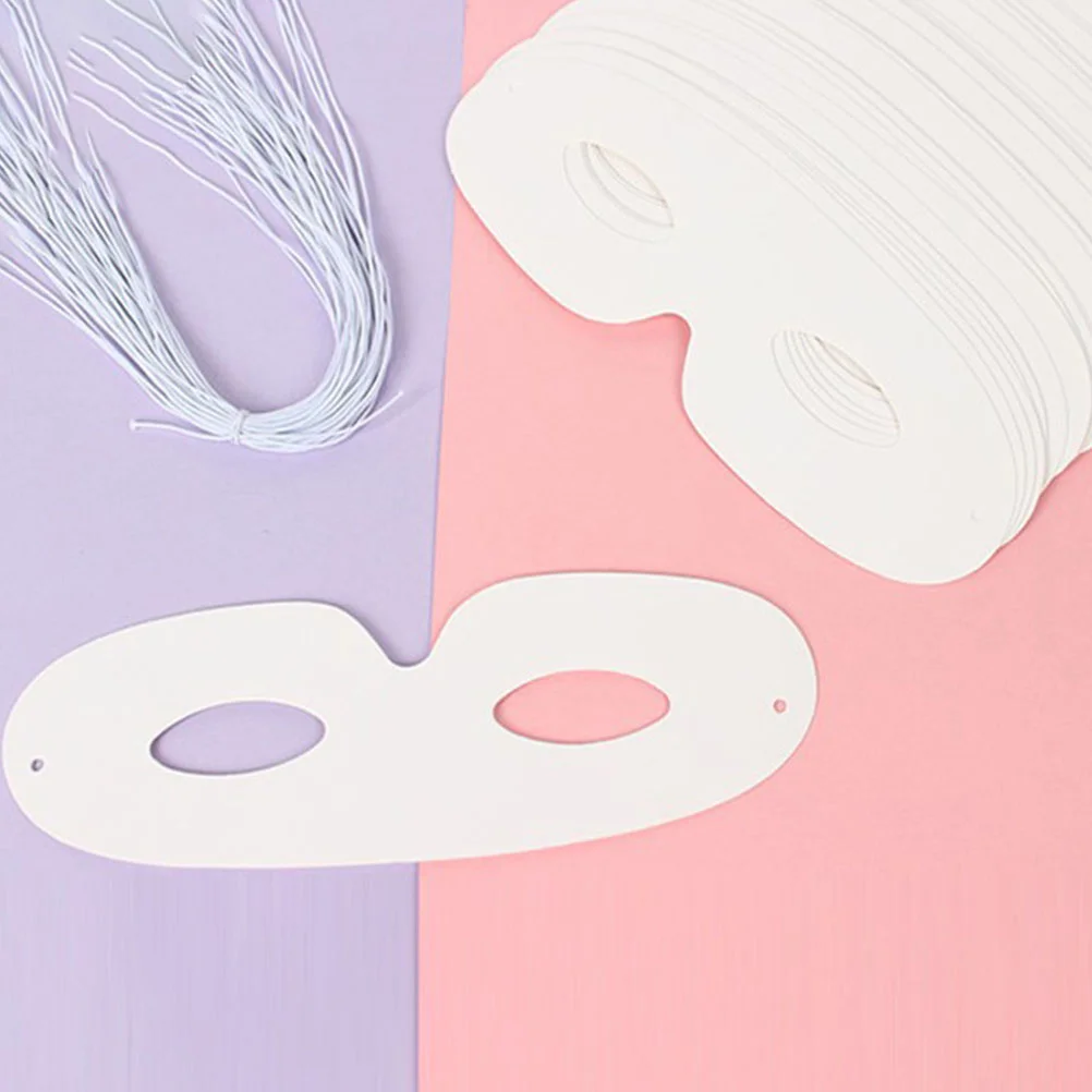 

80Pcs Blank Paper Masks White Masquerade Masks for Cosplay Party DIY Crafts Color Your Own Mask Bulk Blank Mask