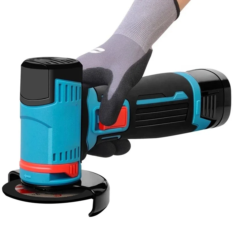 Lithium battery mini angle grinder, household rechargeable grinder, multi-functional small hand grinder