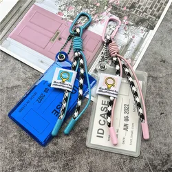 Lanyard and Credential Holder Metal Keyring Landyards Pink Cord for Keys With Card Holder Keychain Accessories Decorations