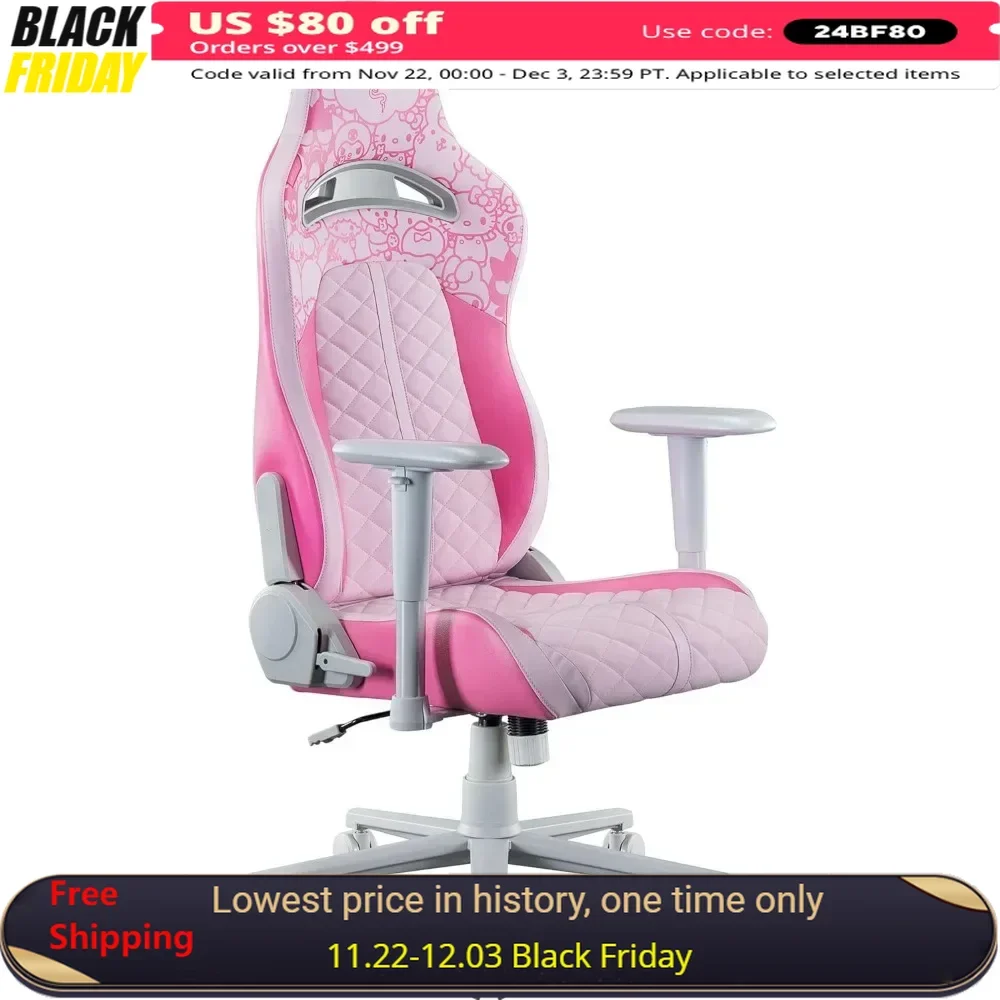 

Gaming Chair, All-Day Comfort, Built-in Lumbar Arch, Optimized Cushion Density, Dual-Textured Synthetic Leather, Gaming Chair